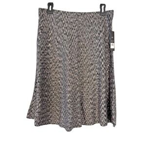 NEW Nic‎ + Zoe Gray Black Heather Knit Sweater Skirt Womens Sz M Preppy Academia